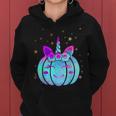 Cute Unicorn Pumpkin Halloween Fall Thanksgiving Kids Girls Fall Thanksgiving Women Hoodie