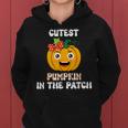 Cutest Pumpkin In The Patch Baby Girl Halloween Fall Women Hoodie