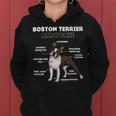 Dog Boston Terrier Anatomy Women Hoodie