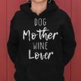 Dog Mother Wine Lover Cute Mom Drinking Christmas Women Hoodie