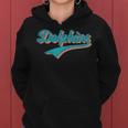 Dolphins Sports Name Vintage Retro For Boy Girl Women Hoodie