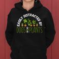 Easily Distracted By Dogs And Plants Gardening Garden Women Hoodie