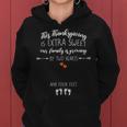 Expecting Mom Thanksgiving Twin Pregnancy Announcement Women Hoodie