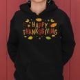 Fall Color Cute Adorable Happy Thanksgiving Women Hoodie