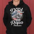 Fist Bump Being Dad Is An Honor Being Papa Is Priceless Women Hoodie