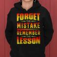 Forget The Mistake Remember The Lesson Graphic Inspirational Women Hoodie