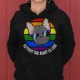 French Bulldog Gay Rainbow Flag Sunset Lgbt Pride Women Hoodie