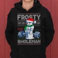 Frosty The Swoleman Ugly Christmas Sweater Snowman Gym Women Hoodie