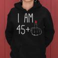 46Th Birthday Girl I Am 45 Plus 1 Middle Finger Women Hoodie