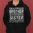Birthday For Brother From Awesome Sister Present Women Hoodie