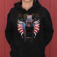 Funny Black Pug 4Th Of July Dog Usa Eagle Wing Flag Dad Mom Gifts For Mom Funny Gifts Women Hoodie