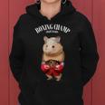 Funny Boxing Champion Hamster Fighter Women Hoodie