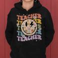 Funny Hippie Face Teacher Back To School Teachers Day  Women Hoodie