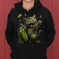 Funny Kittens Vs Gherkin Pickle Cat Mom Lady Gifts For Mom Funny Gifts Women Hoodie