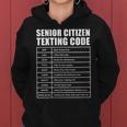 Senior Citizen Translation Phone Texting Message Women Hoodie
