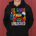 Gamer Back To School Gamepad 1St First Grade Level Unlocked Women Hoodie