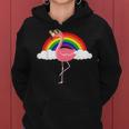 Gay Flamingo Rainbow Pride Flag Lgbtq Cool Lgbt Ally Gift Women Hoodie