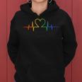 Gay Heartbeat Lgbt Pride Rainbow Flag Lgbtq Cool Les Ally Women Hoodie