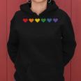 Gay Pride Hearts Lgbtq Ally - Rainbow Hearts Women Hoodie