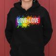 Gay Pride Love Is Love Lgbt Rainbow Flag Colors Splash Women Hoodie