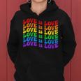 Gay Pride March Rainbow Lgbt Equality Groovy Love Is Love Women Hoodie