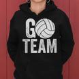 Go Team Volleyball Player Team Coach Mom Dad Family Women Hoodie