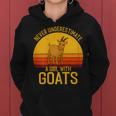 Goat Never Underestimate A Girl With A Goats Women Hoodie