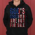Gods Children Are Not For Sale Funny American Flag Quote Women Hoodie