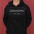 Grandma Est 2024 Pregnancy Announcement Mother's Day 2024 Women Hoodie