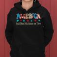 Groovy America God Shed His Grace On Thee 4Th Of July Women Hoodie