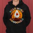 Groovy Cute Ghost Boo Read More Books Halloween Women Hoodie