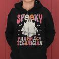 Groovy Halloween Spooky Pharmacy Tech Floral Ghost Costume Women Hoodie