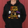 Halloween Fifth Grade Cute Boo Crew Teacher Student Retro Halloween Women Hoodie