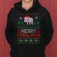 Hippo Merry Xmas Graphic For Ugly Christmas Sweater Women Hoodie