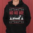 Ho Ho Dachshund Santa Ugly Christmas Sweater Dog Owner Pj Women Hoodie