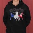 Horses Fireworks 4Th Of July Us Independence Day Women Hoodie