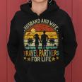 Husband And Wife Travel Partners For Life Beach Traveling Women Hoodie