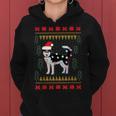 Husky-Ugly-Sweater Christmas Lights Women Hoodie