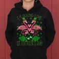 I Flocking Love Flamingo St Patricks Day Flamingo Paddys Women Hoodie