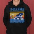 I Like Beer And Sprint Car Racing And Maybe 3 People Beer Funny Gifts Women Hoodie