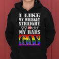 I Like My Whiskey Straight My Bars Gay Pride Lgbtq Women Hoodie