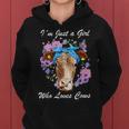Iam Just A Girl Who Love Cows Womens Girls Gifts For Cows Lovers Funny Gifts Women Hoodie