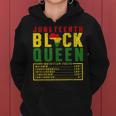 Junenth Womens Black Queen Nutrition Melanin Black Pride Women Hoodie