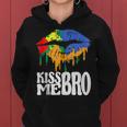 Kiss Me Bro Gay Rainbow Mouth To Kiss For Pride Person Women Hoodie