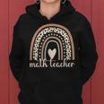 Leopard Rainbow Math Teacher Professor Women Hoodie