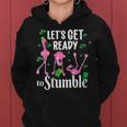 Let’S Get Ready To Stumble Funny Flamingo St Patrick’S Day Women Hoodie