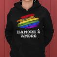 Lgbt Gay Lesbian Pride Rainbow Flag In Italian Women Hoodie