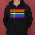 Lgbtq Rainbow Flag Of Sweden Swedish Gay Pride Women Hoodie