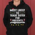 Most Likely To Trade Sister For Presents Matching Christmas Women Hoodie