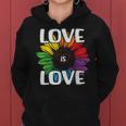Love Is Love Rainbow Sunflower Lgbt Gay Lesbian Pride Women Hoodie